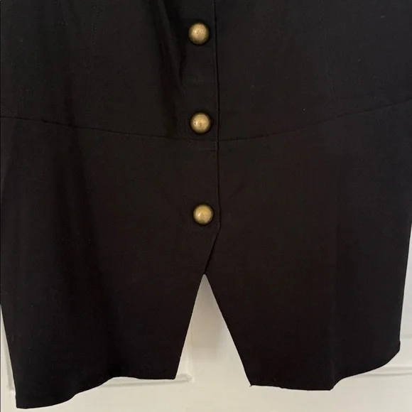 Torrid Black Button Front Bustier Sleeveless Peplum Top Plus Size 3x - Picture 5 of 6